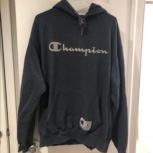 Navy blue champion hoodie XL